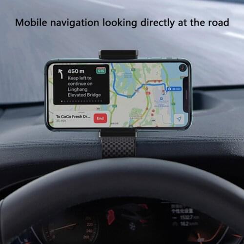 Phone Holder Car Dashboard Mount Stand Clip on Cradle Universal Cell Phone GPS Support Clip Bracket Rotatable for Mobile Phone