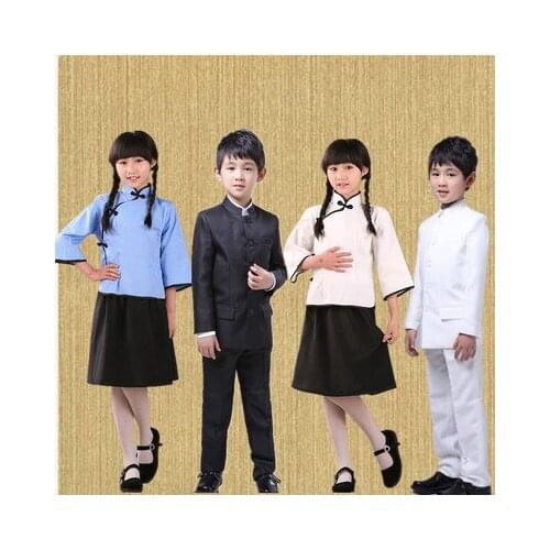 Children of female students show clothing boy graduated from national costumes wind ancient costume photography clothing