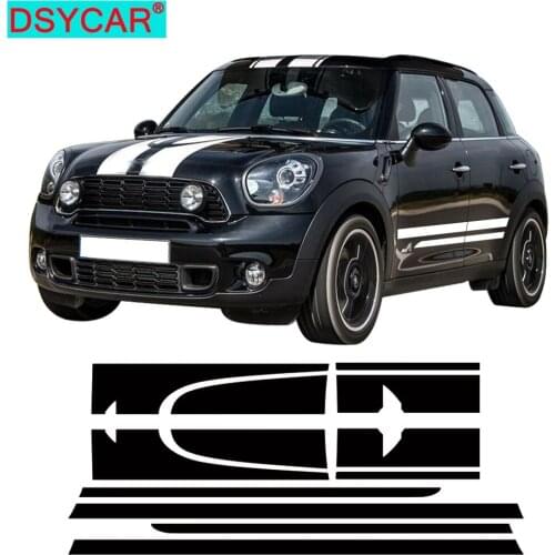 DSYCAR 1Set Car Hood Trunk Engine Rear Side Stripes Car Stickers Body Kit Decal Decoration for Mini Countryman Stickers