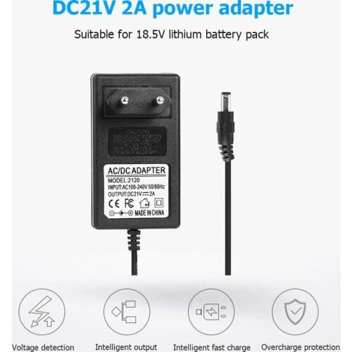 EU US 21V 2A 18650 European Standard Lithium Battery Charger DC5.5mm Power Adapter Charger AC To DC Power Adapter