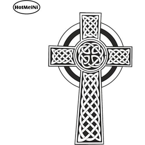 HotMeiNi Car Styling Car Sticker Cross Sticker Christian Ireland Bumper Laptop Helmet Guitar Motorcycle 13cm x 8cm
