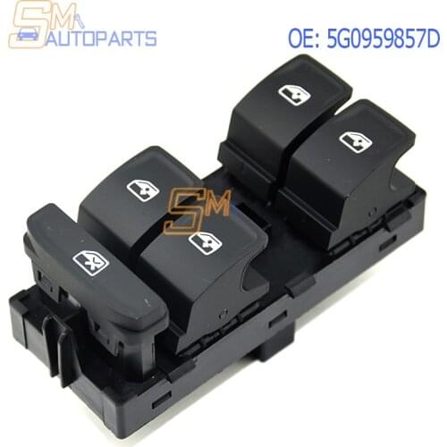 Power Window Switch Control Button 5G0959857D for Volkswagen VW Arteon Passat B8 Tiguan Touran Skoda 5G0 959 857D