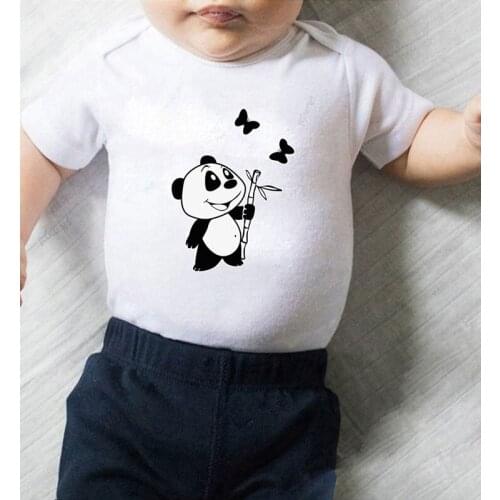 Panda Baby Onesie Printing Newborn Baby Girl Romper One Piece Toddler Jumpsuits Cotton Cartoon Baby Clothes Boys Kids Things