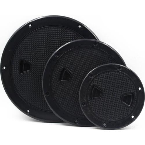 Marine Boat RV Black 4/6/8 inch Access Hatch Cover Twist Screw Out Deck Plate Round Inspection Hatch for Boat Dropshipping Black