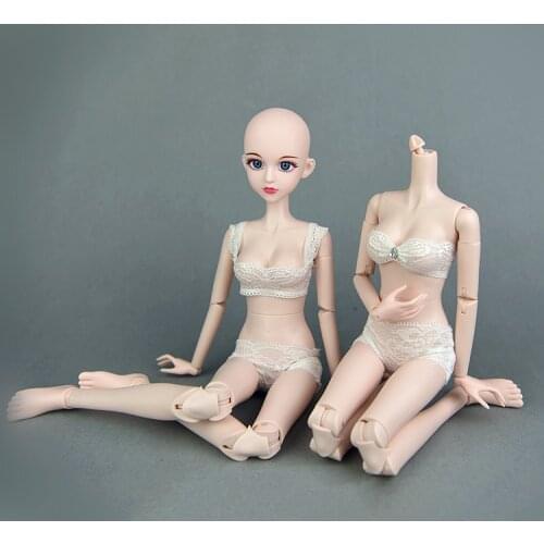 2018 New 45CM Nude Naked 1/4 BJD XINYI Doll / 3D Real Eyes Original Doll body Double Knee Joint / For DIY Doll Toys for Girls