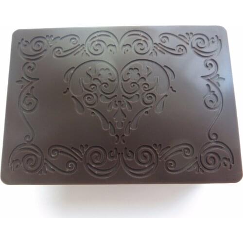 QT0051 Square Shape Heart Stamp Handmade Soap Mold Leaves Art Pattern Chocolate Mould DIY Silicone Soap Molds Silicone Rubber