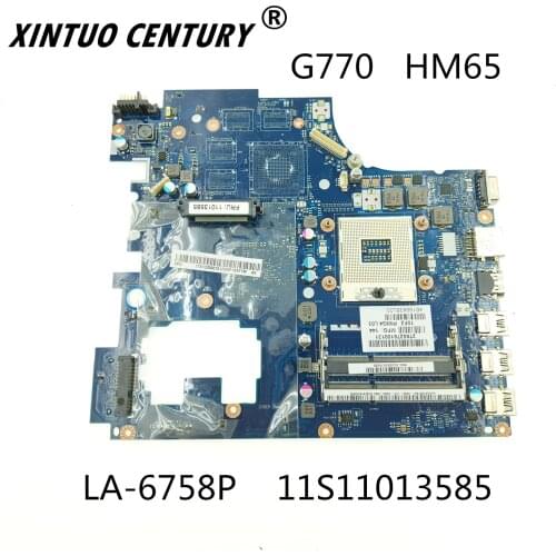 LA-6758P 11S11013585 11S102001066 REV:1.0 For Lenovo IdeaPad G770 Y770 Laptop Motherboard Mainboard HM65 DDR3 100% test