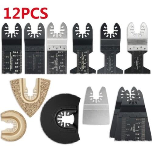 12PCS Oscillating Multi Tool Saw Blades Wood Cutting Dics for Renovator Power Tools for Fein Dremel Electric Tools Accessories