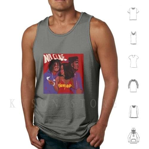 Young Nudy Tank Tops Vest Sleeveless Young Nudy Young Nudy Cover Album No Clue