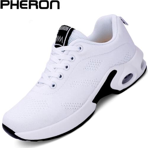 Fashion Women Lightweight Sneakers Running Shoes Outdoor Sports Shoes Breathable Mesh Comfort Running Shoes Air Cushion Lace Up