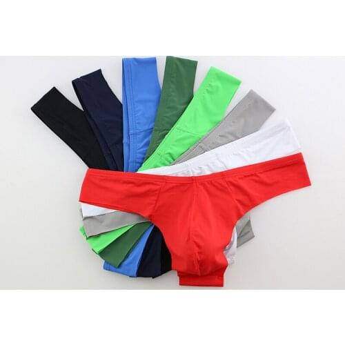 8Pcs/Lot Mens Sexy Gay Underwear Thongs and G Strings Low Rise Male Lingerie Bikinis Penis Bulge Pouch Underpants