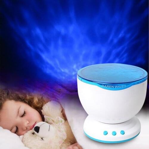 Projector Night Light Calming Autism Sensory LED Light Projector Toy Relax Blue Night Music Projection Soothing Mood Cure Lights