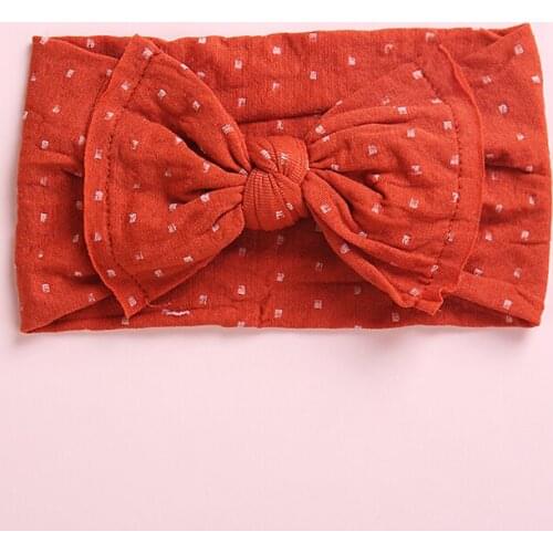2019 New Bows Nylon Headbands Soft Stretchy Polka Dot Prints Girls Wide Nylon Hairbands Newborn Baby Turban Head Wraps 20 Colors