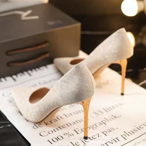 2021 New Women Pumps Suede High Heels Shoes Fashion Office Shoes Stiletto Party Shoes Female Comfort Women Heels