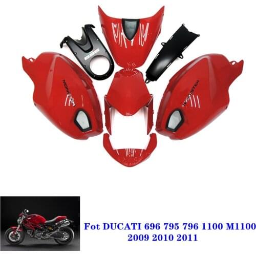 Motorcycle Fairings For DUCATI 696 796 795 M1000 M1100 2009 2010 -2015 Injection ABS Plastic Fairing Kit Cover painted FairingS