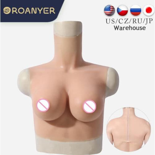 ROANYER Silicone Realistic S Cup Huge Breast Forms For Crossdresser Fake Big Boobs Male To Female Shemale Transgender Drag Queen