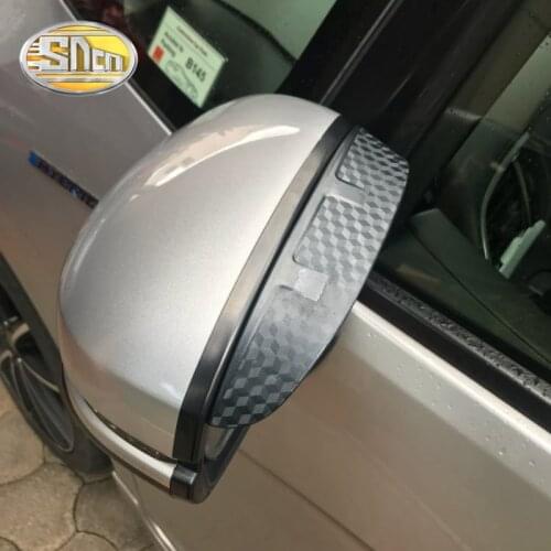 SNCN 2PCS Car Rearview Mirror Eyebrow Cover Rain-proof Snow Protection Decoration Accessories For Honda Jazz Fit 2014 2015 2016
