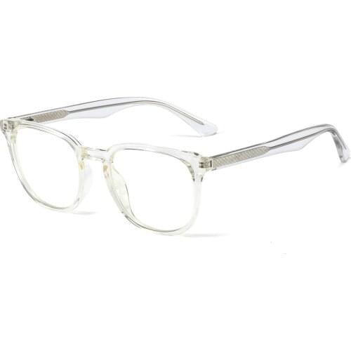 Veshion Womens Square Glasses Blue Light Transparent Pink Optical Glasses Frame Ladies Clear Lens TR90 Unisex Spring Autumn