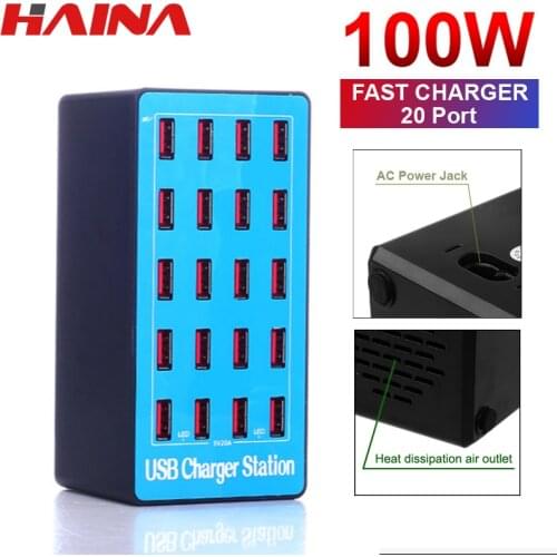USB Charging Station 10 20 Ports Multi Ports USB Hub Smart Wall Charger Fast Charging Station for iPad iPhone Tablet Cell Phone
