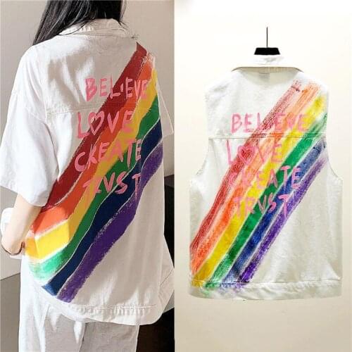 High Street Womens Vest Spring Autumn Denim Vests For Women Fashion Sleeveless Coats Women Tops Casual Woman Clothes SL088