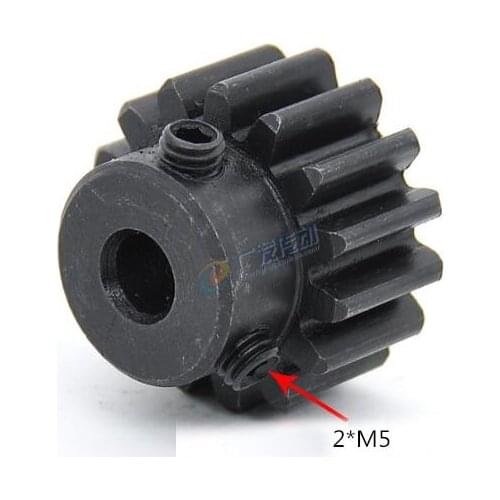 Spur Gear 1.5M 12T - 35T Metal Transmission Gear 45# Steel 1.5 Modulus 12 15 20 25 30 35 Teeth Bore 5 6 8mm Surface Blackening