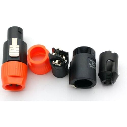 10pcs 4 Pin Speakon Connector adapter Male Plug Audio Speaker Cable