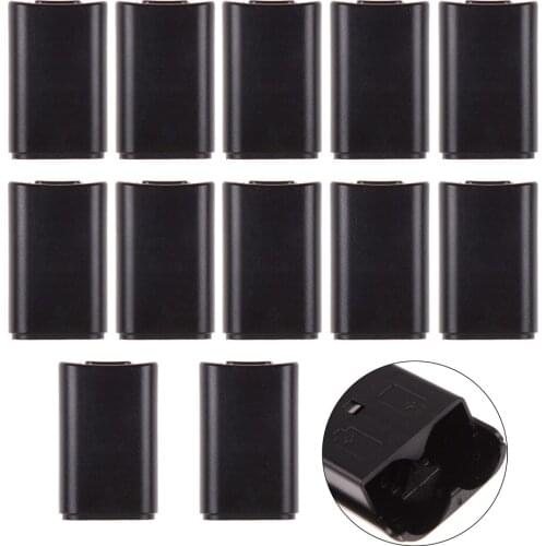 10pcs AA Battery Back CoverCase Replacement XBOX360 WirelessController Black