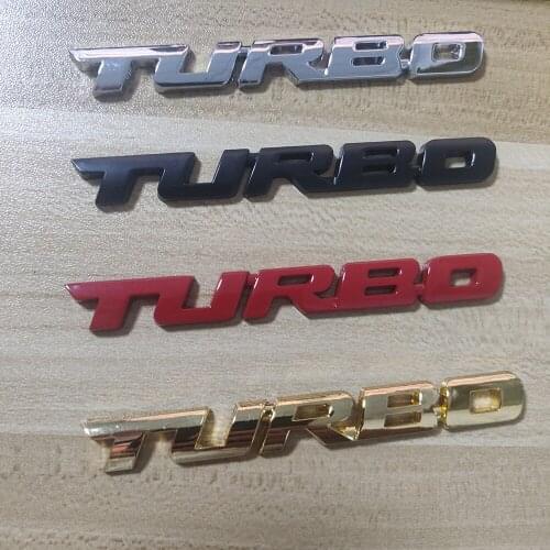 100Pcs/Lot Car Turbo Sticker 3D three-dimensional metal Auto Rear Trunk Emblem Side Badge Decal For audi a4 b8 bmw f30 Wholesale