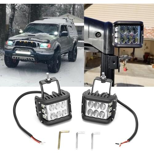 4" 60W Cube LED Lights Bar For Jeep Wrangler SUV UTE ATV UTB Golf Toyota Off-road Car Truck 4x4 4WD Boats Car Lights Accessories