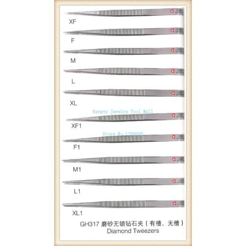 Diamond tweezers Jewelry Gem Diamond Prong Tweezers Pickup Tools 10pcs/lot