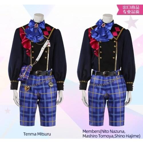 Anime Ensemble Stars Tenma Mitsuru cos Black rabbit suit Nazuna Tomoya Hajime All members costume cosplay customize
