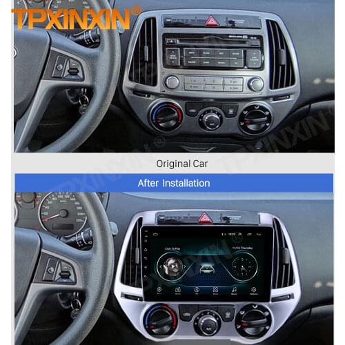 2 Din Carplay Android Radio Receiver Multimedia Stereo For Hyundai I20 2008 2009 2010 2011 2012 2013 2014 Auto Video Head Unit