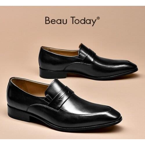 BeauToday Mens Leather Shoes