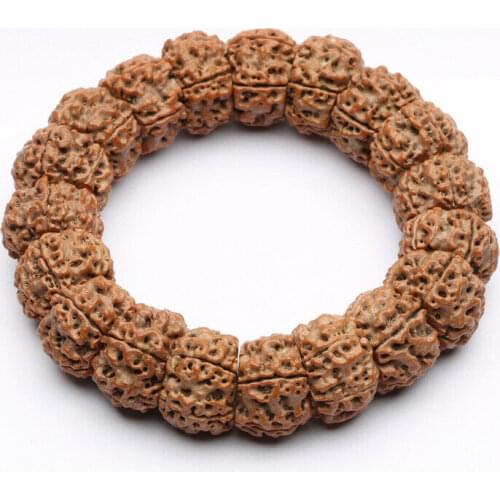 20mm Fan-shaped Rudraksha Seeds Tibetan Buddhism Amulet Bracelet