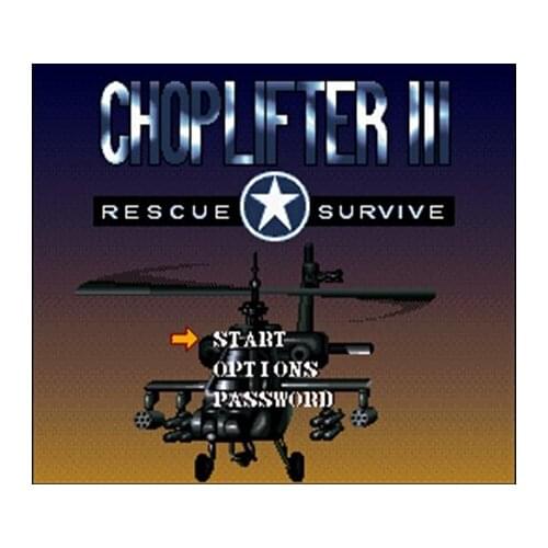 Choplifter III USA Version 16 bit Big Gray Game Card For NTSC Game Player