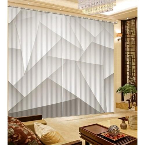 Decor Curtain stereo geometric lines Window 3D Curtains Drapes For Bedroom Home Decorative Wall Curtains Blackout