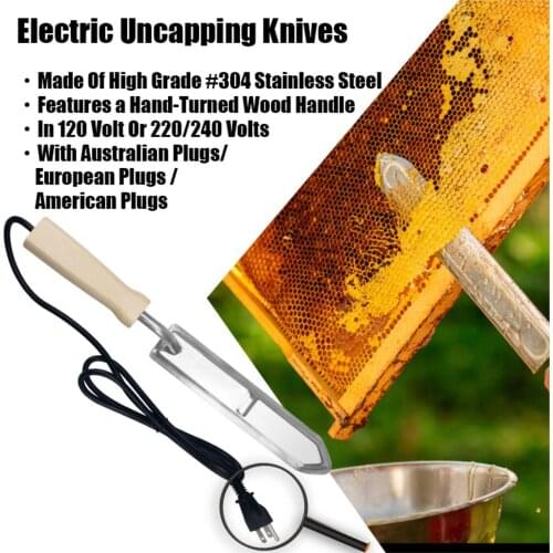 Beekeeping Electric Uncapping Knife Heating Scraping Honey Frame Cutter Fork Bee Hive Tools For Beekeeper Supplies Equipment