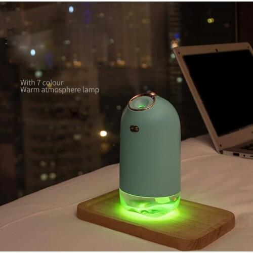 ELOOLE Creative Humidifier Internal Battery Mute Atomization Ultrasonic Automatic Power Off Night Light Relieve Dry Humidifier