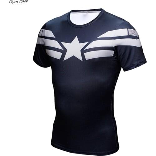 Summer Men Compression Tshirt Fitness Tights Quick Dry Short Sleeve T shirt Mens Sport Running Tee Brand Print Tops Clothing XL