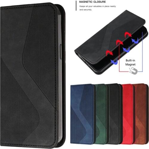 M02 M02S Magnetic Leather Case for Etui Samsung Galaxy A32 A22 A12 A02 A02S A52 A72 Case Luxury Flip Wallet Phone Cover Capa Men