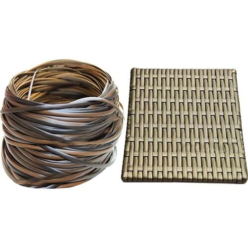 8mm Rattan Repair Material Brown Furniture Repair Coffee Gradient Flat Synthetic Rattan Weaving Material Rattan Weaving Material