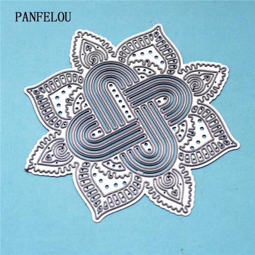 PANFELOU Metal craft Knots buckler panel paper die cutting dies for Scrapbooking/DIY Easter wedding Halloween cards