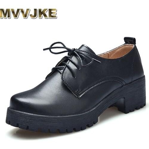MVVJKE 2017 New Autumn/winter Genuine leather handmade retro Oxfords fashion Casual women shoes British college wind shoes