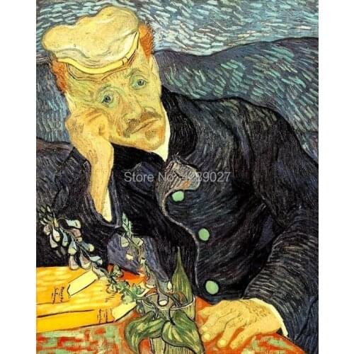 5D DIY Full Drill Diamond Painting Embroidery Set Van Gogh Portrait of Dr Gachet Mosaic Painting Cross Stitch Kits Needlework