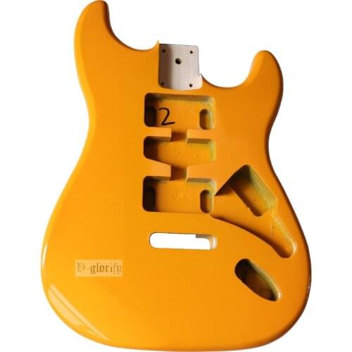 New orange ST electric guitar body 2-3 fight poplar