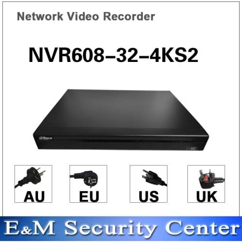 Original dahua egnlish version NVR NVR608-32-4KS2 NVR608-64-4KS2 NVR608-128-4KS2 32 64 128 Channel H265 Network Video Recorder
