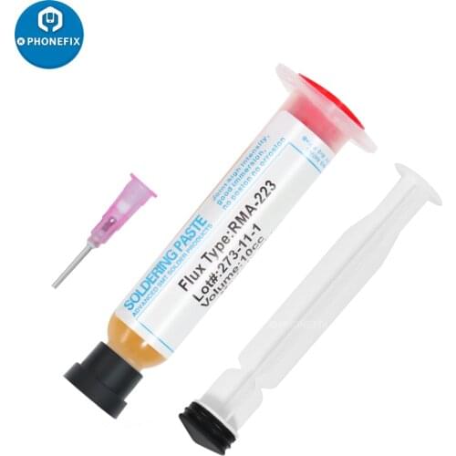 1pcs 10cc Solder PCB SMD Soldering Paste Flux Grease RMA223 RMA-223 For Chips Computer Phone LED BGA SMD PGA PCB DIY Repair Tool