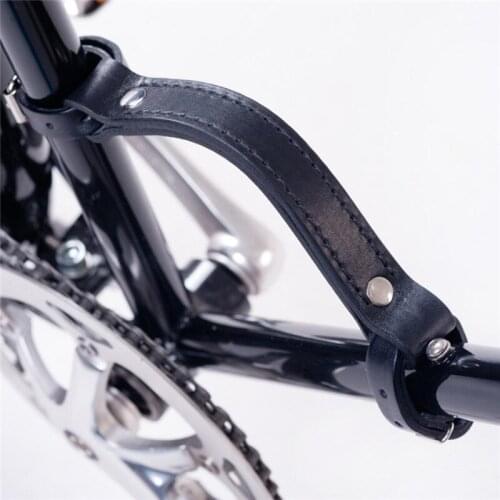 Protable PU Leather Bike Handle Strap Bicycle Frame Carry Lifter Carrying Band XXUF