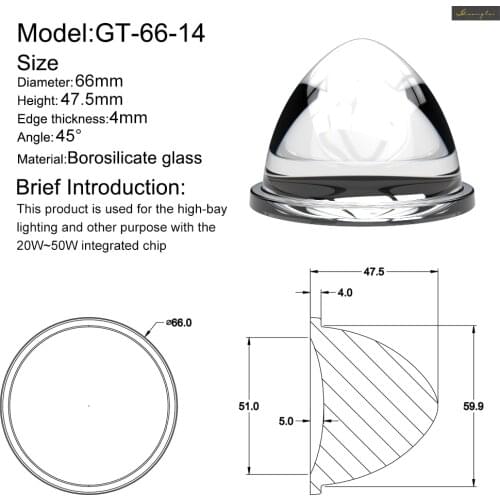 Plano convex Optical Glass Lens for LED Flashlight torch Auto car lamp spotlight projection light
