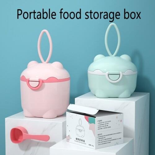Newborn baby portable milk powder storage box essential cereal fruit baby food box children baby outdoor snack box